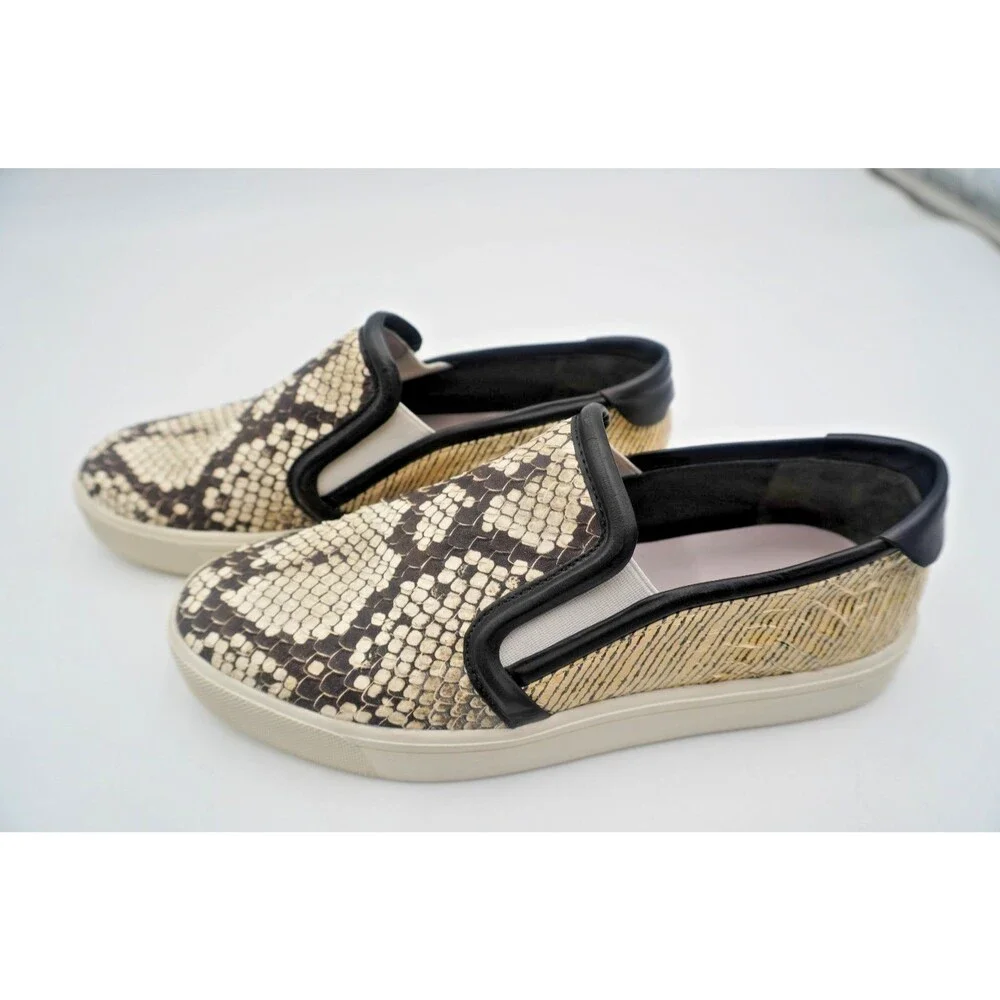 Vince Women's Size 6.5 Blair Snakeskin Embossed Leather Slip-On ComfortSneakers